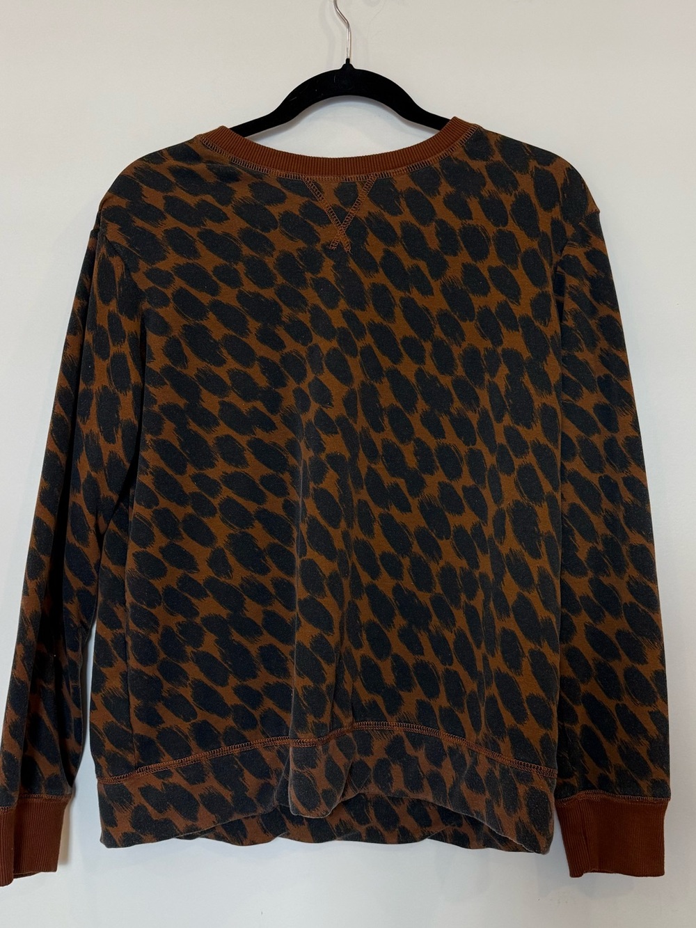 Leopard-Pattern Crewneck Sweater